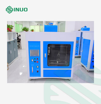 Игловая испытательная камера для испытания на воспламеняемость оборудование с регулируемой высотой пламени 12±1 мм, диапазоном температуры 0~1000 °C и управлением ПЛК с 7-дюймовым сенсорным экраном