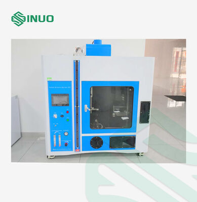 Хорошая цена Камера для испытаний на горизонтальное и вертикальное пламя, соответствующая стандартам IEC60695 UL94, с ПЛК и сенсорным управлением, а также двойной мощностью 50 Вт и 500 Вт онлайн